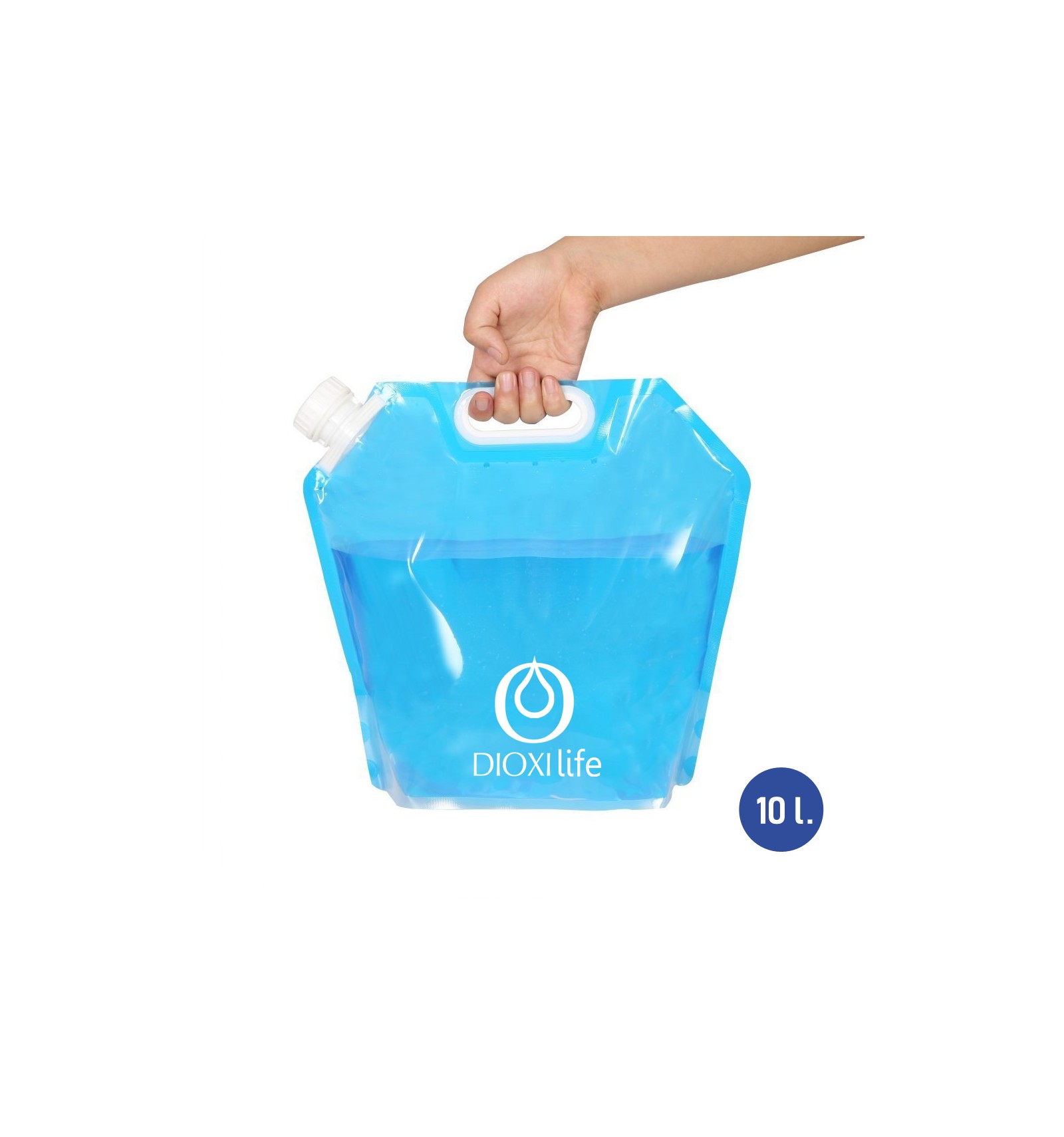 Borsa d'acqua pieghevole da 10 litri